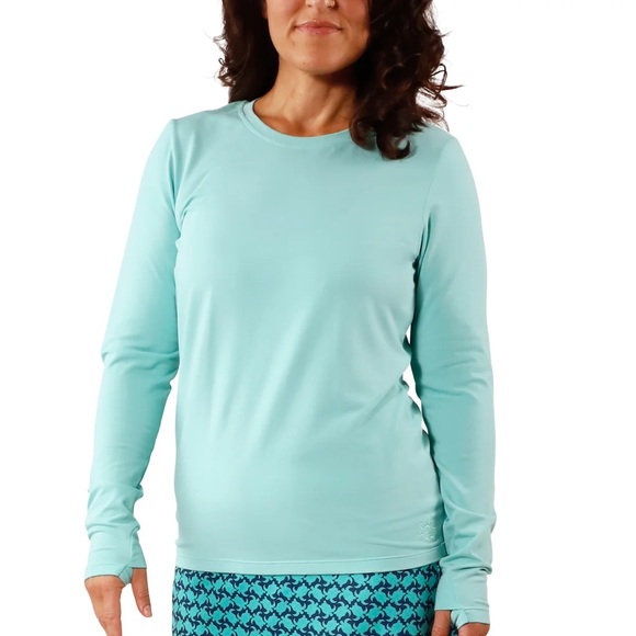 UV Skinz Women's Long Sleeve Everyday Tee - UPF 50+ - soft bamboo material- sz M - Picture 3 of 12